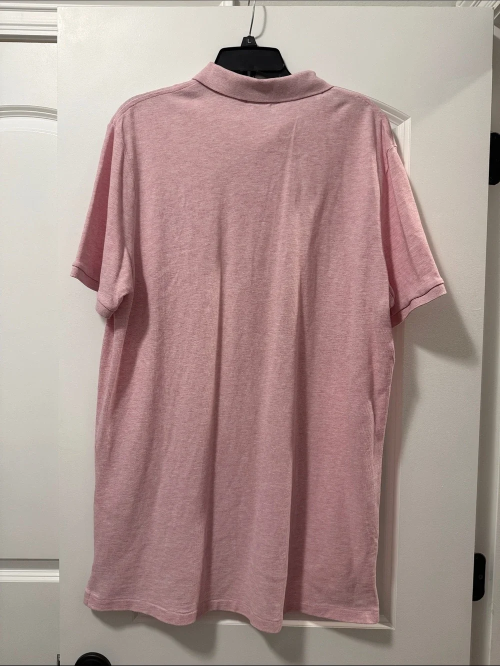 Polo by Ralph Lauren Men's Heather Pink Classic Polo with Navy Pony